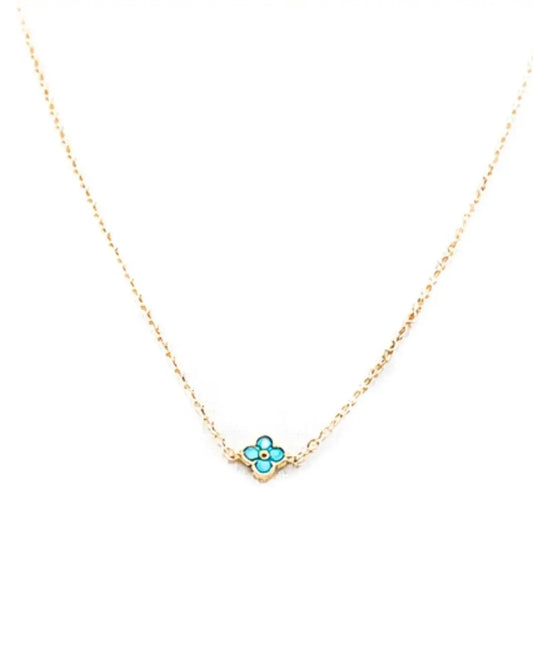Albion Mini Clover Turquoise Necklace