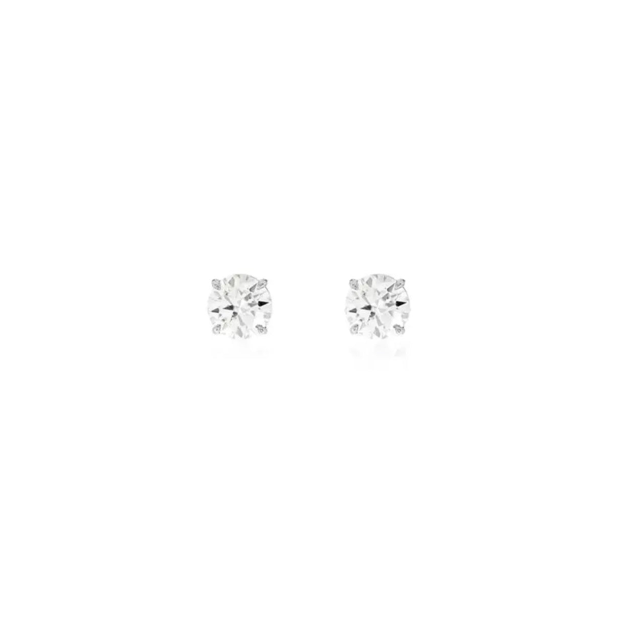 Chelsea Solitaire Stud Earrings 6.5mm - Rubielle London