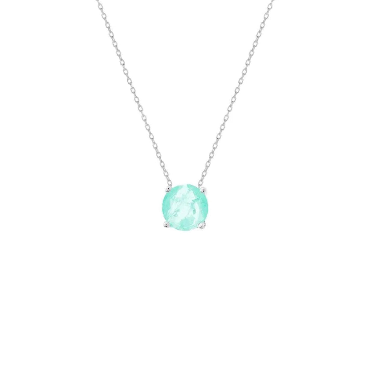 Chelsea 8mm Natural Colombian Emerald Necklace