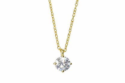 Majesty Moissanite Necklace 8mm — 14k Gold Filled