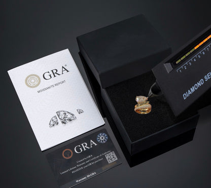 Dynasty Moissanite Ring — 18k Gold Vermeil