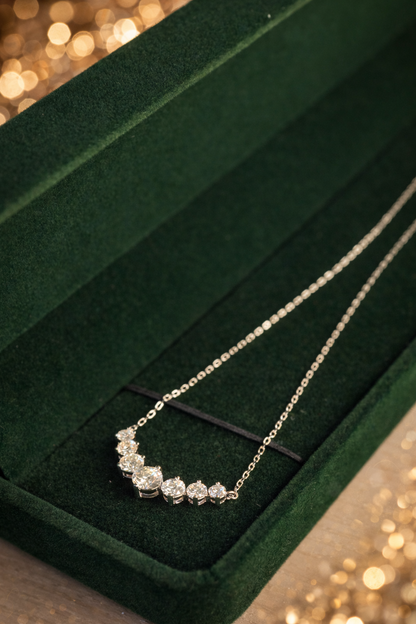 Ascot Graduated Moissanite Necklace