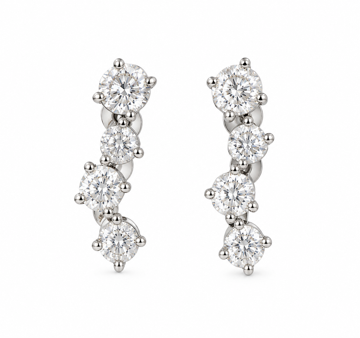 Moissanite Cascade Earrings