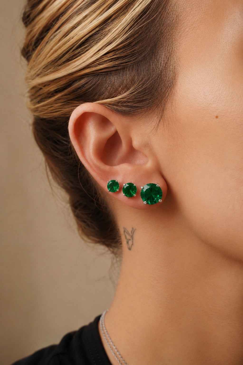 Chelsea 6mm Emerald Fusion Studs