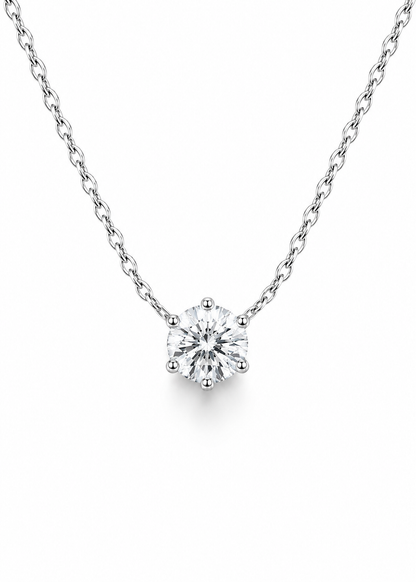 Majesty 11mm Moissanite Solitaire Necklace