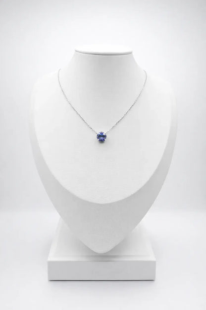 Chelsea Solitaire Tanzanite Necklace 8mm