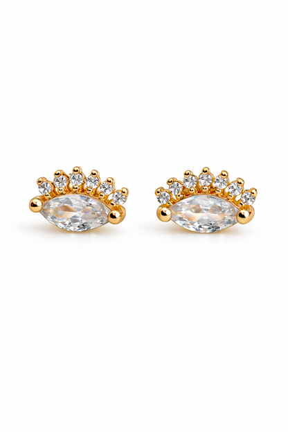 Kensington Eye Earrings – 18k Gold - Rubielle London