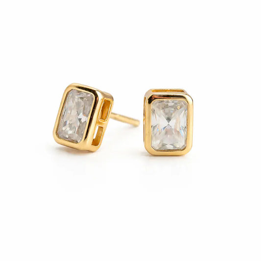Regalia Moissanite Earrings — 18k Gold