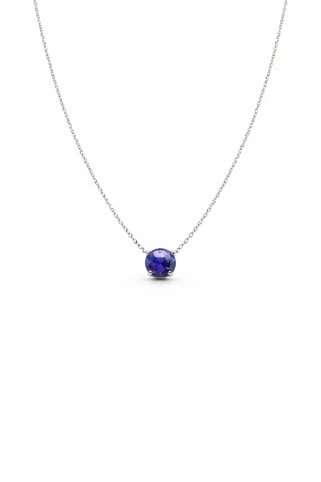 Chelsea Solitaire Tanzanite Necklace 8mm