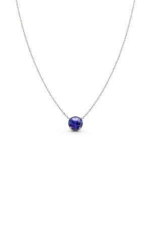 Chelsea Solitaire Tanzanite Necklace 8mm