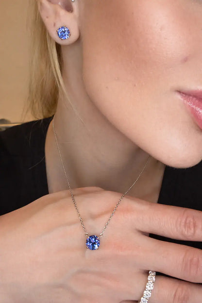 Chelsea Solitaire Tanzanite Necklace 8mm