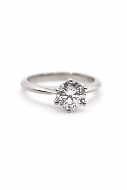Solitaire Moissanite 6.5mm Ring