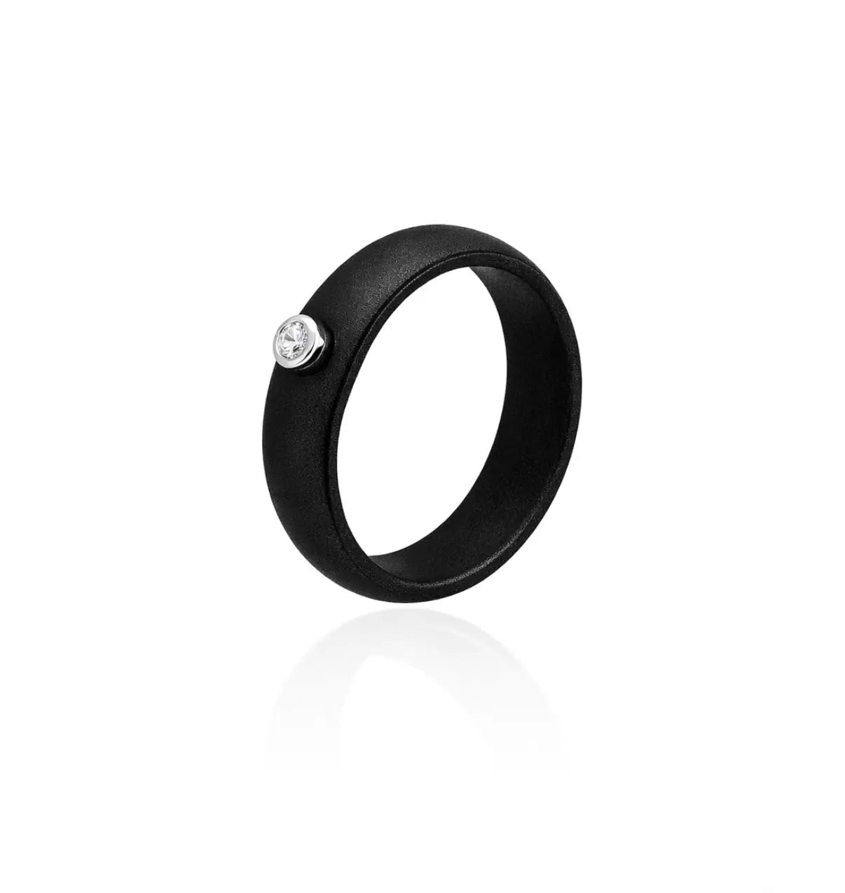 Active Black — Moissanite Ring - Rubielle London