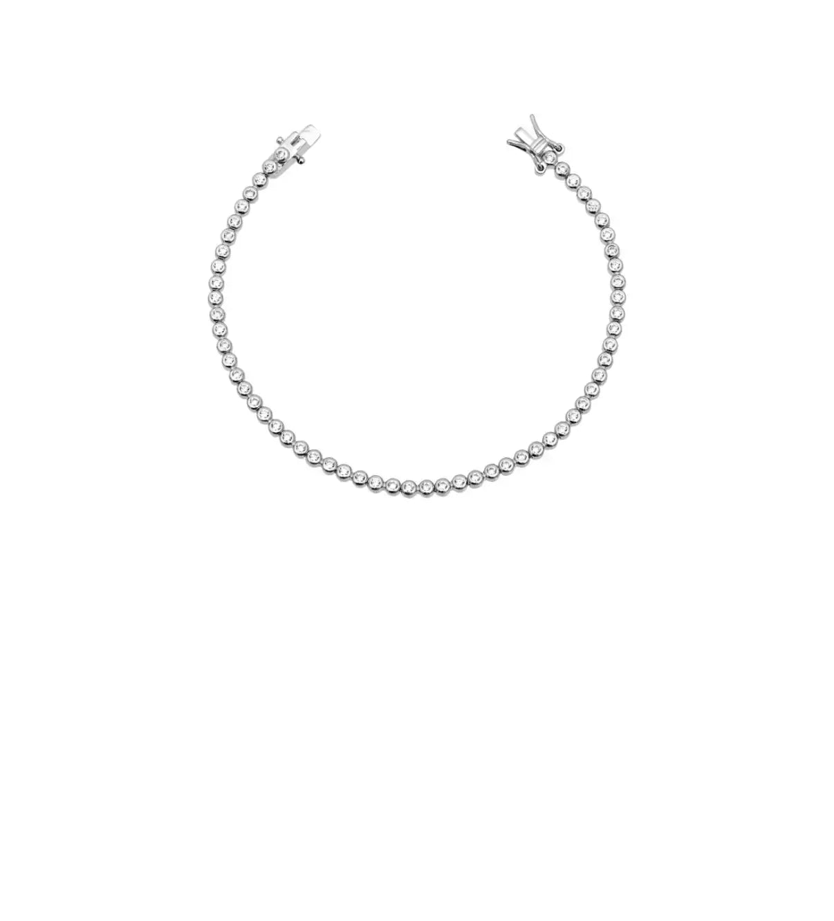 Ascot Bezel Tennis Bracelet - Rubielle London