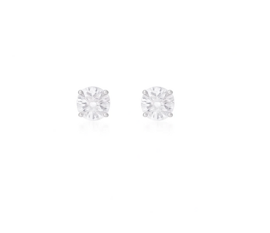Sovereign Moissanite Stud Earring - 4mm