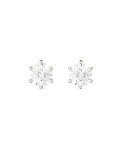 Sovereign Moissanite Stud Earrings - 6.5mm - Rubielle London