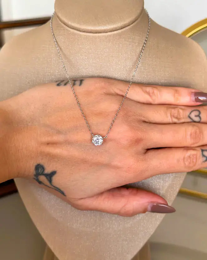 Majesty Moissanite Necklace 6.5mm