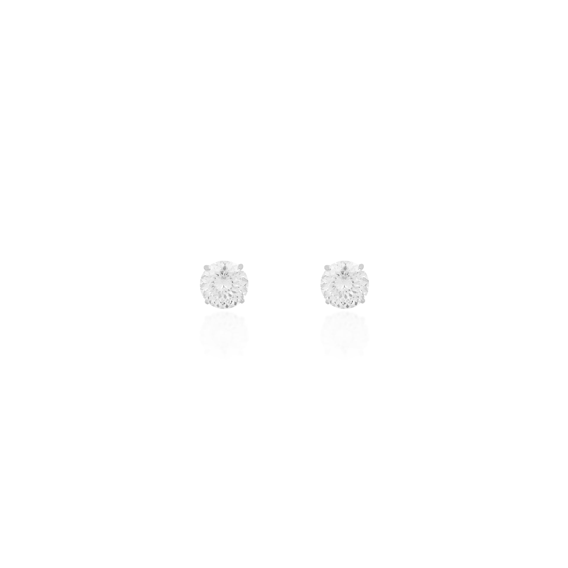 Sovereign Moissanite Stud Earrings — 6.5MM Portuguese Setting Edition - Rubielle London