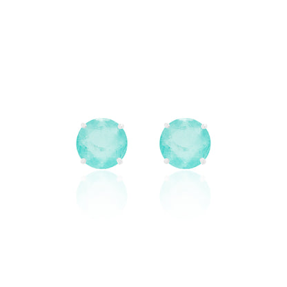 Chelsea Colombian Emerald Earrings — 10MM - Rubielle London