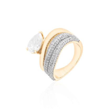 Dynasty Imperial Moissanite Ring 2.96ct - Gold Vermeil