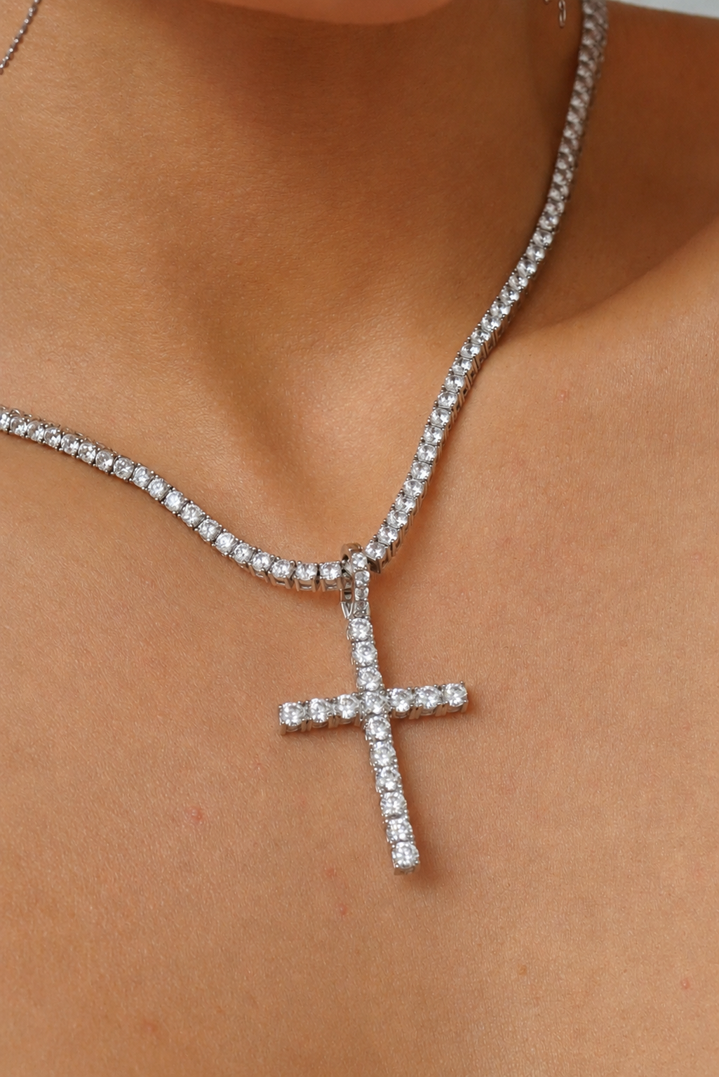 Lumière Tennis Necklace | Natural White Sapphire