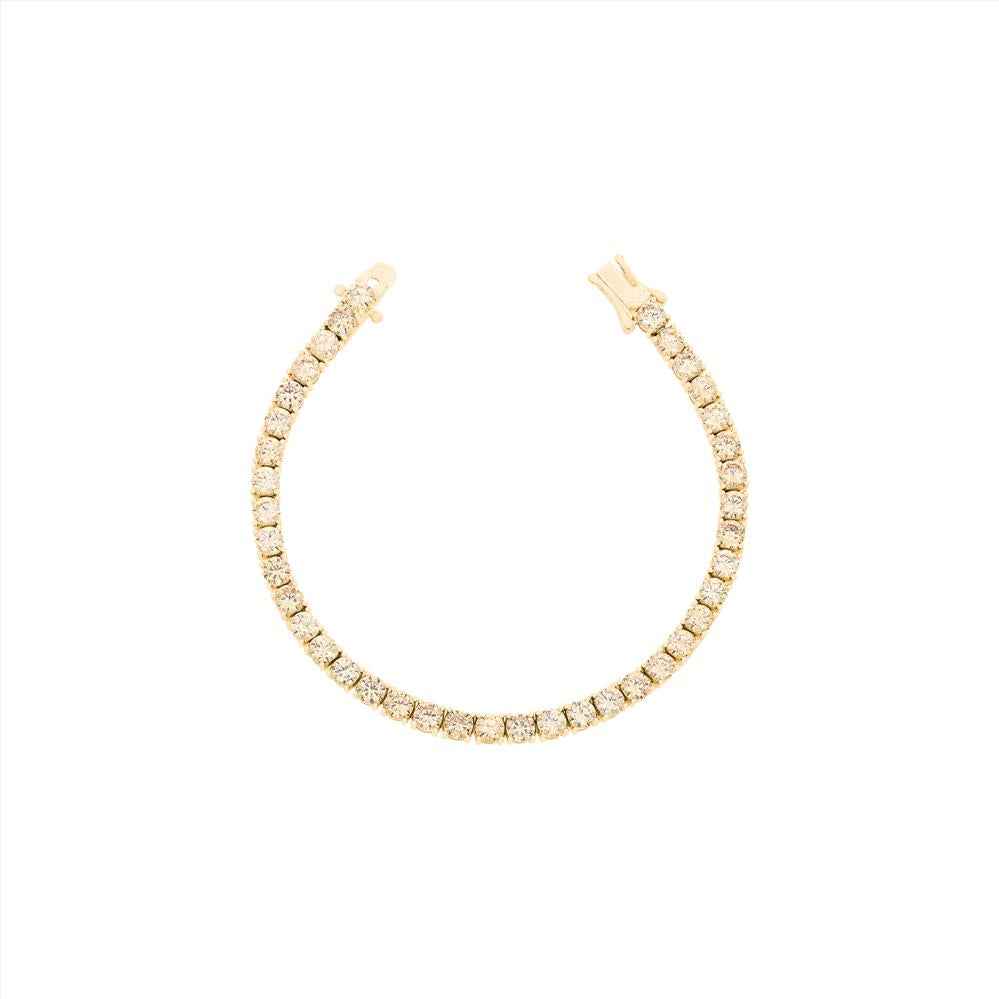 The Mayfair Champagne Tennis Bracelet - 18k Gold Vermeil