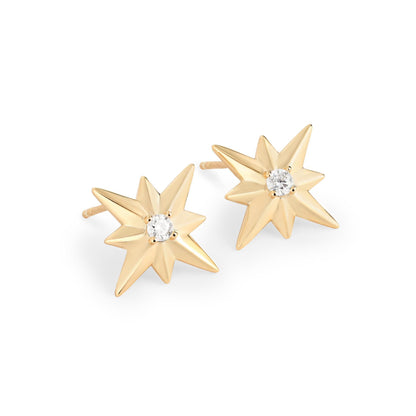 North Star Moissanite Studs - Rubielle London